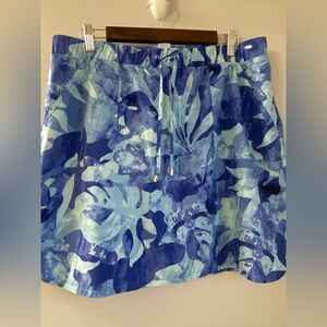 Chicos Golf/Tennis Skort Womens Zenergy Pockets  Blue Camo Size 2.5/ 14